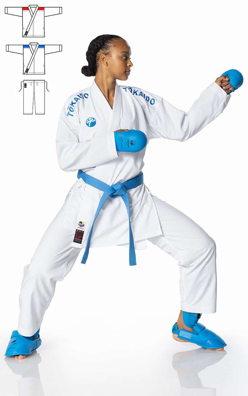 KIMONO KARATE TOKAIDO KUMITE MASTER JUNIOR SET , WKF, 4 OZ