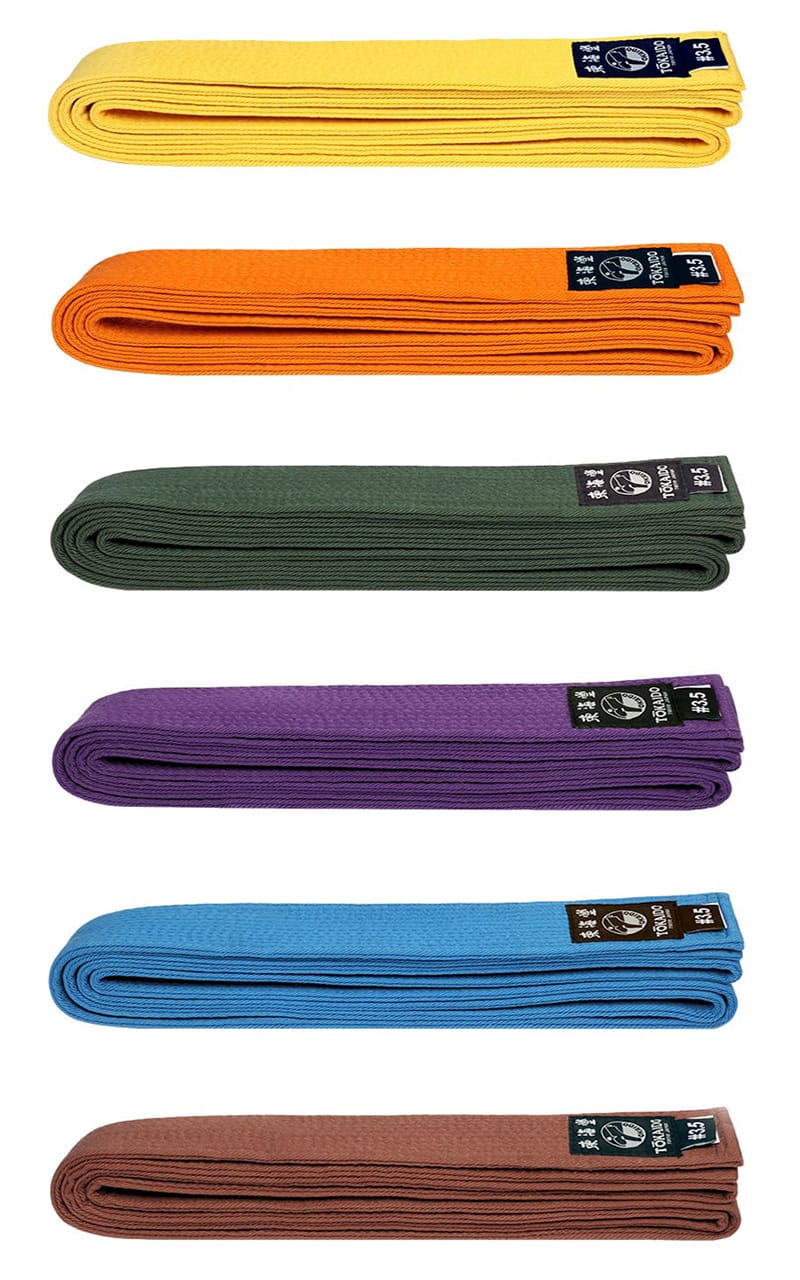 CENTURA KARATE COLORATA , TOKAIDO , BUMBAC
