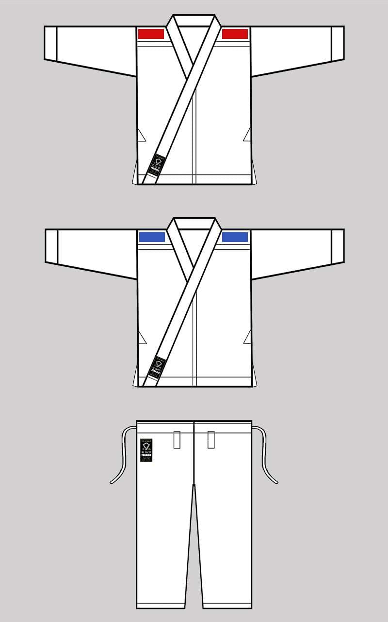KIMONO KARATE TOKAIDO KUMITE MASTER JUNIOR SET , WKF, 4 OZ