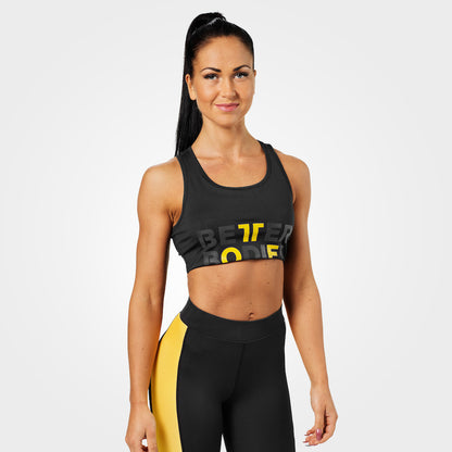 Bustiera fitness Better Bodies – Bowery Sports Black/Yellow